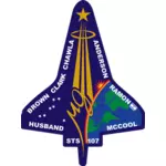 Grafika wektorowa z insygniami lotu STS-107